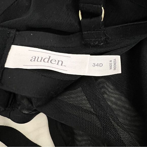 NWT Auden Sheer Mesh Unlined Demi Coverage Underwire Bra 34D Black - Picture 11 of 11
